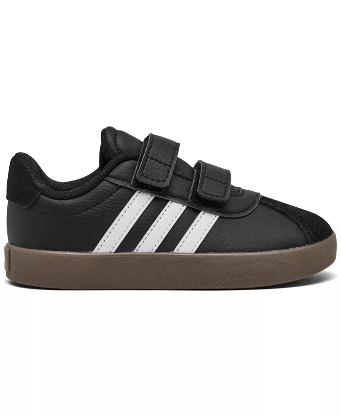 

Детские повседневные кроссовки VL Court 3.0 с застежкой на липучке от Finish Line adidas, белый