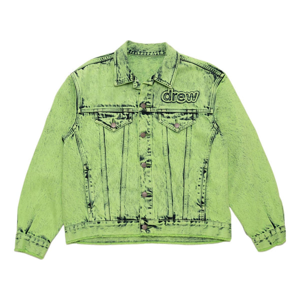 

Куртка oversized trucker jacket 'painted lime' Drew House, зеленый