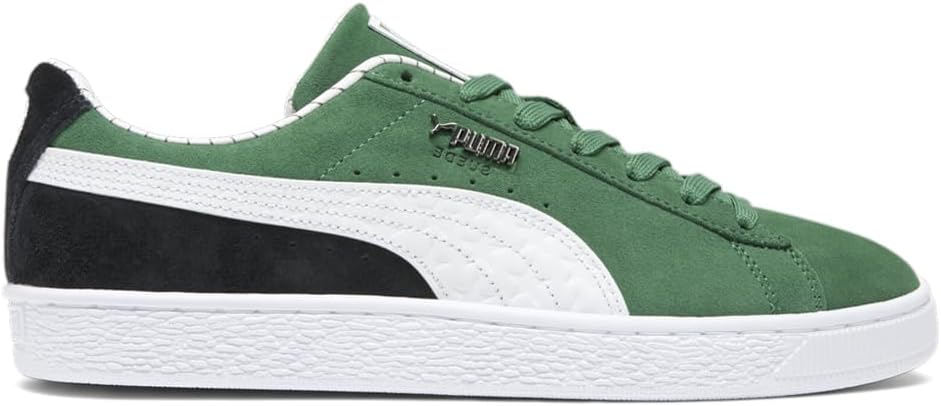 

Мужские кроссовки PUMA из замши с полоской для спортивного клуба, на шнуровке, повседневные - зеленые