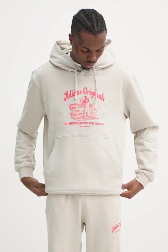 

Хлопковая толстовка Wabash Adidas Originals, бежевый