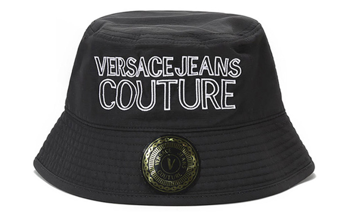

VERSACE JEANS COUTURE Вышитая кепка-ведро с логотипом, Black White