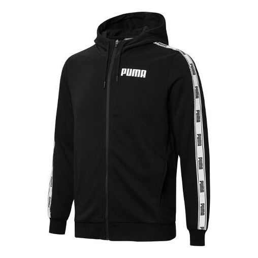 

Куртка tape side logo sports hooded jacket black Puma, черный