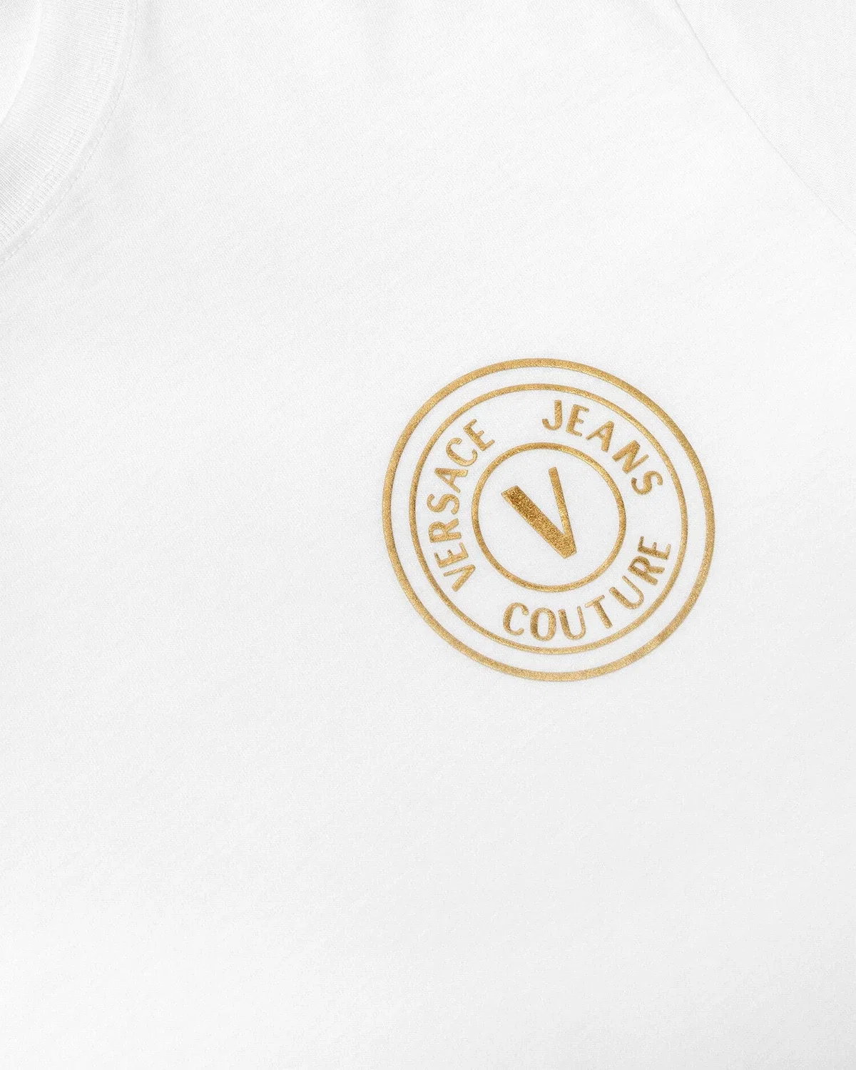 Футболка с эмблемой V VERSACE, белый — фото 4