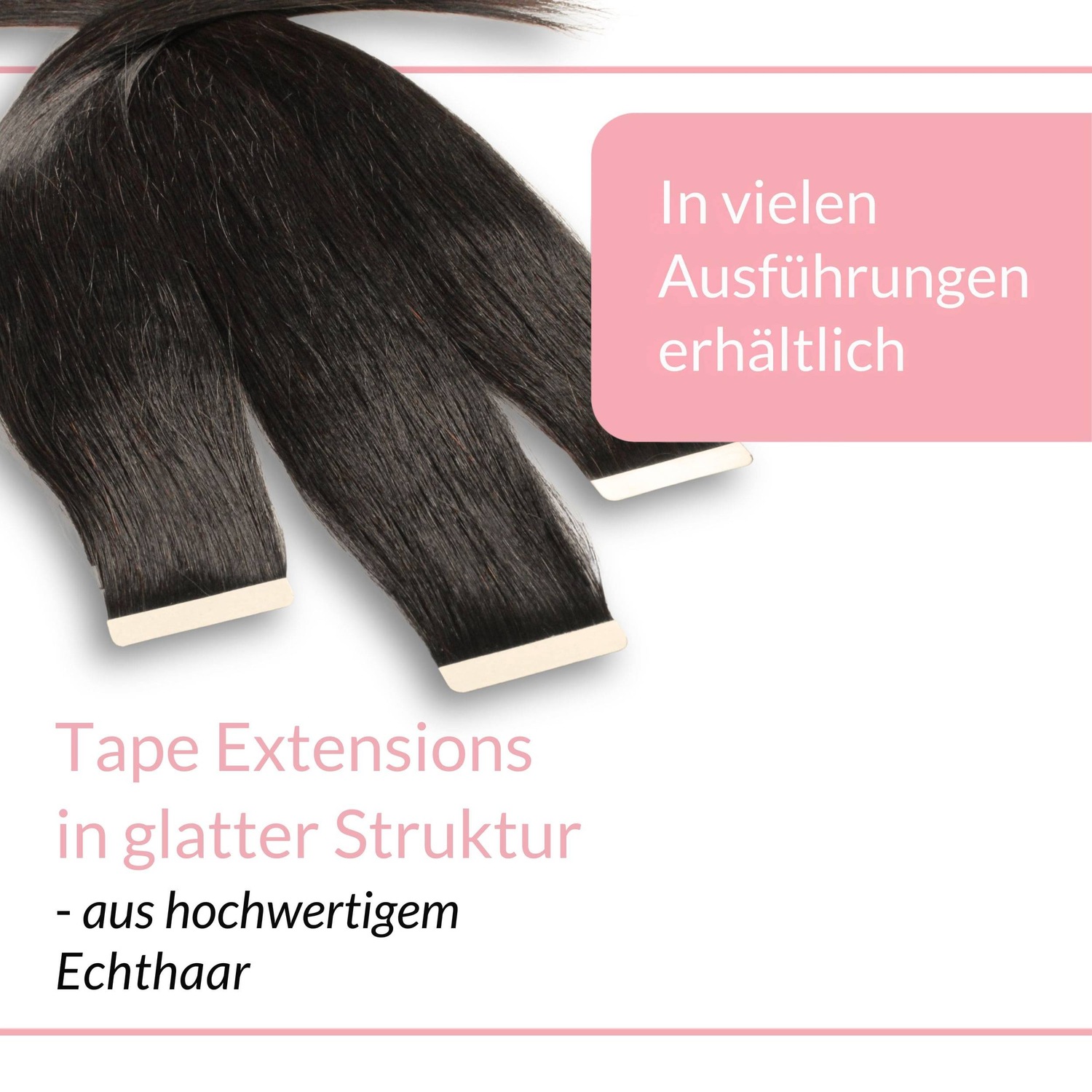 Накладные волосы tape extensions echthaar #4/0 mittelbraun Hair2Heart, 50cm, количество 10 шт. — фото 3