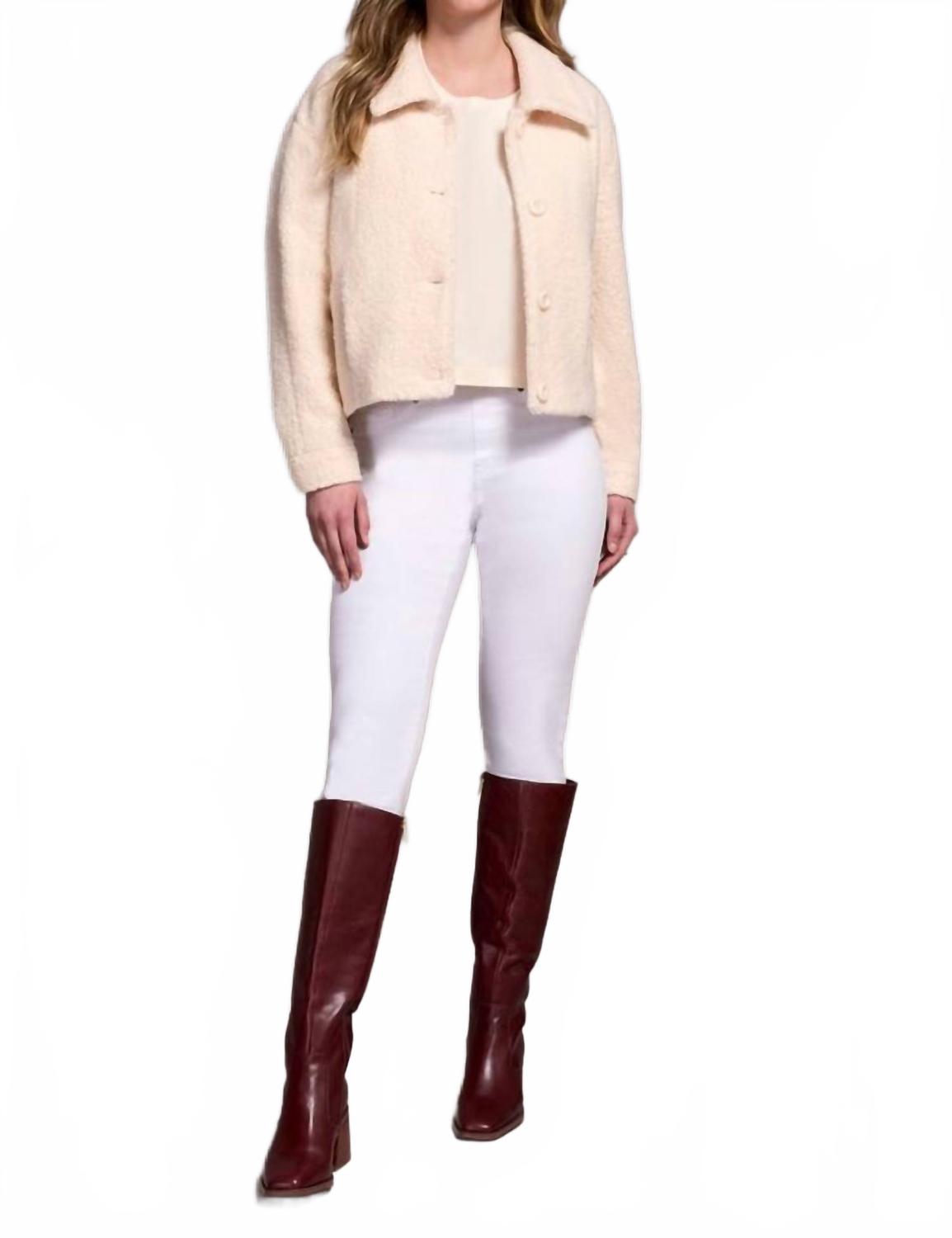 

TRIBAL Мягкий жакет из букле с пуговицами спереди, кремового цвета