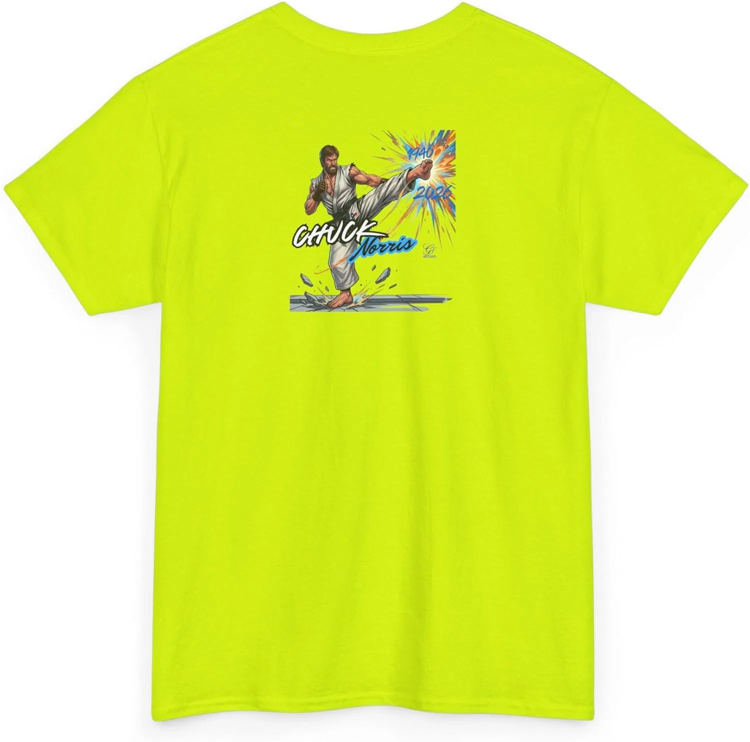 Футболка с принтом Karate Fighter, GT Artland, Safety Green — фото 4