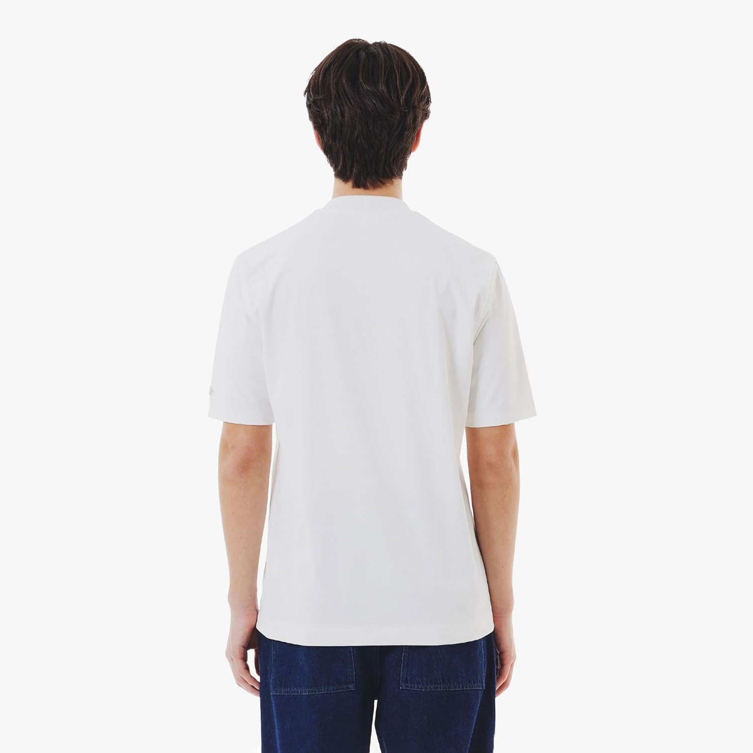 Мужская футболка Lacoste с карманом, быстросохнущая, эластичная, из эластичного материала, белый — фото 2
