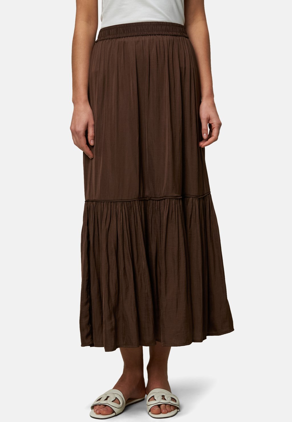 

Юбка макси MIT VOLANTS - Pleated skirt zero, коричневый
