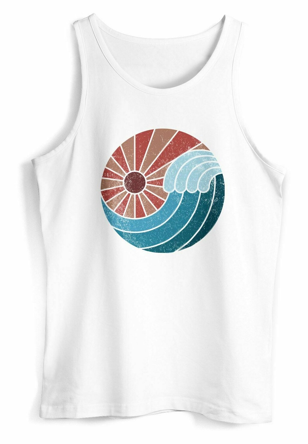 

Топ TANK- WAVE SONNE SOMMER RETRO VINTAGE PRINT Neverless, белый