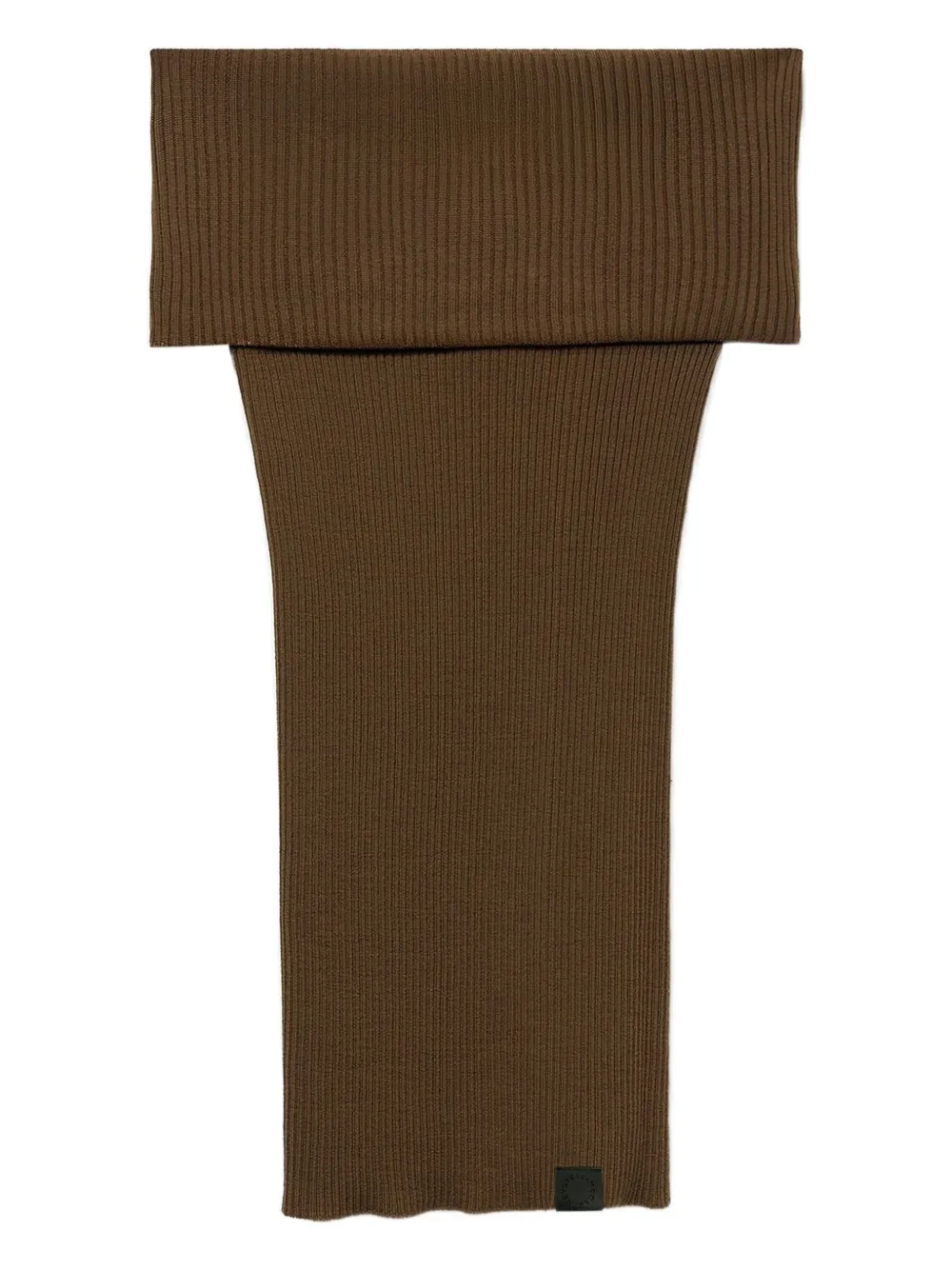 

Топ в рубчик с открытыми плечами Stella Mccartney, коричневый