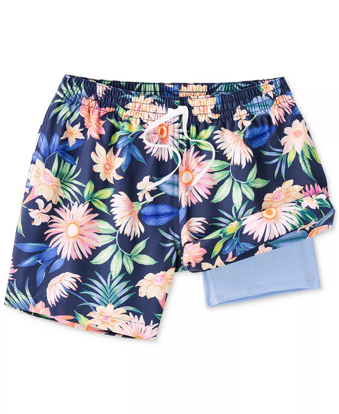 

Мужские плавки Big Bloomers с цветочным принтом, 5.5" Chubbies, синий