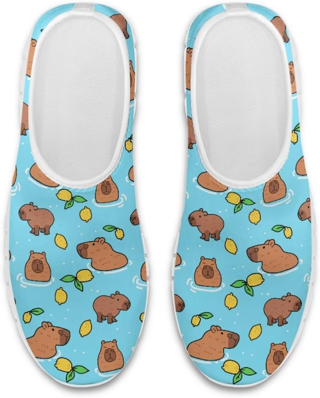 

Кроссовки-челси Chaqlin Slip-On для женщин и мужчин, дорожно-беговые теннисные туфли с животным принтом, низкие дышащие сетчатые теннисные туфли Clipper, Capybara