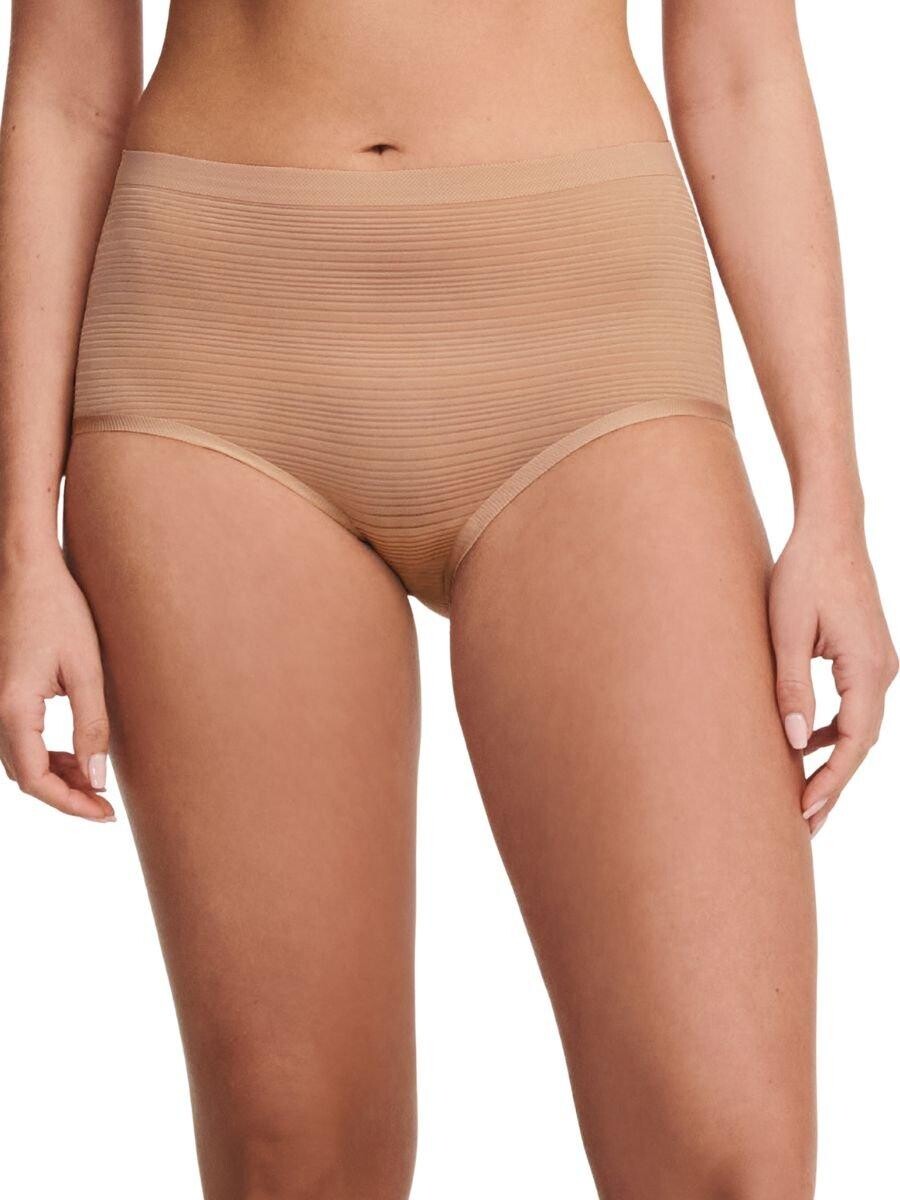 

Трусики с высокой талией и полосками SoftStretch Chantelle, бежевый