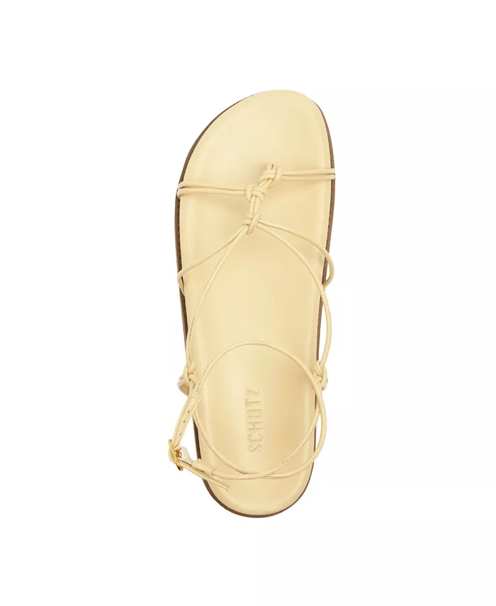 Женские сандалии Calabria Sporty Flat Schutz, коричневый/бежевый — фото 4