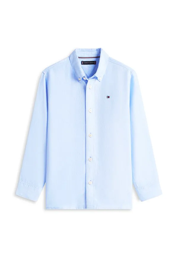 Рубашка свободного кроя из льняной смеси с вышивкой флага Tommy Hilfiger, Sweet Blue — фото 4