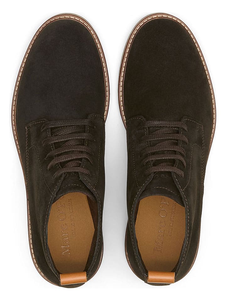 Marc O'Polo Shoes Кожаные туфли на шнуровке "Линус" коричневого цвета — фото 4