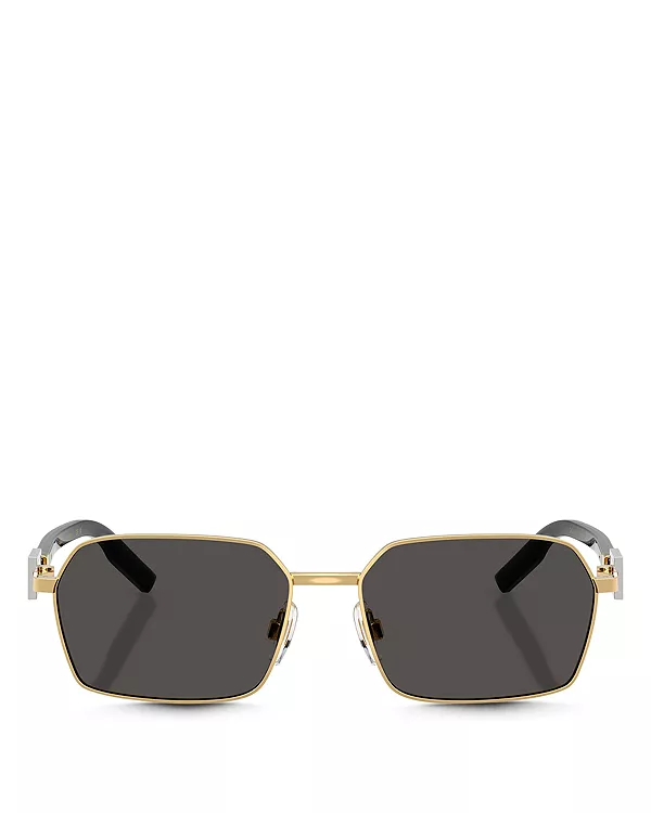 Солнцезащитные очки Dg2316 прямоугольной формы, 56 мм Dolce & Gabbana, золотой — фото 2