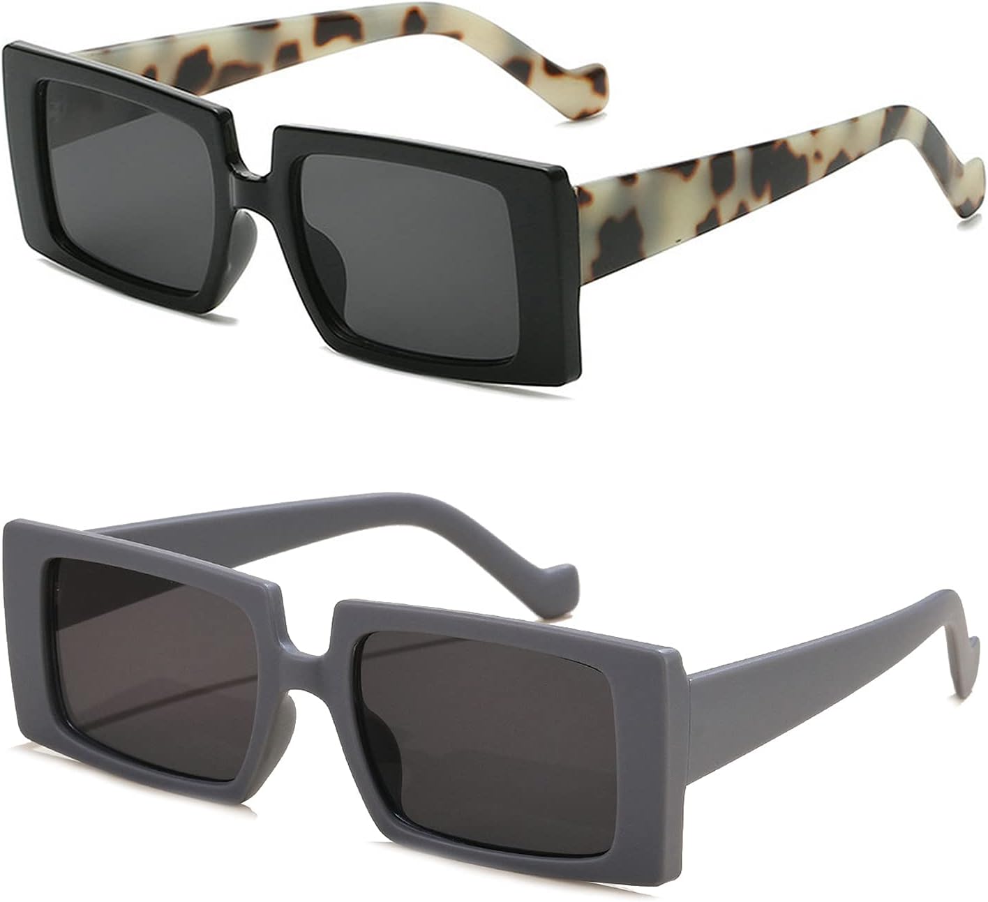 

Солнцезащитные очки COTIA маленького квадратного размера для женщин, модные ретро-очки с градиентным переходом цвета для мужчин, черная оправа с леопардовым принтом, винтажные очки, Black Leopard&gray