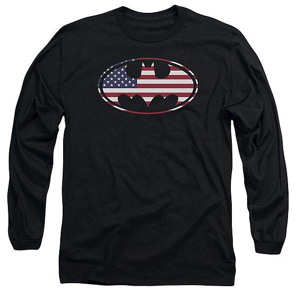 

Футболка с длинным рукавом Batman american flag oval Licensed Character