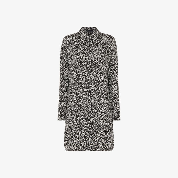 

Тканое платье helena fuzzy squares с графичным принтом Whistles, черный