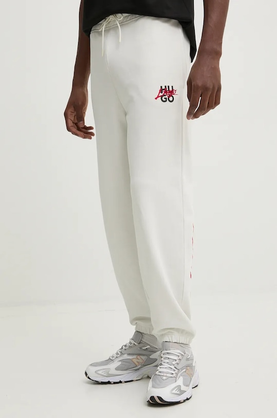 

Хлопковые спортивные брюки Hugo, бежевый