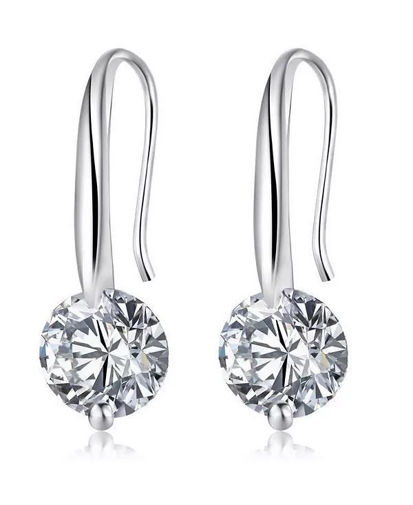 

Серьги-Подвески с кристаллами и кубическим цирконием 1,5 карата Hollywood Sensation, silver