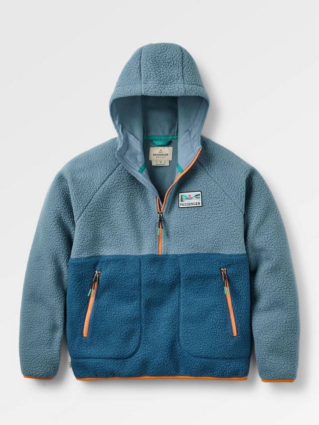 

Майн полузип худи из шерпы Passenger, Blue/Multi