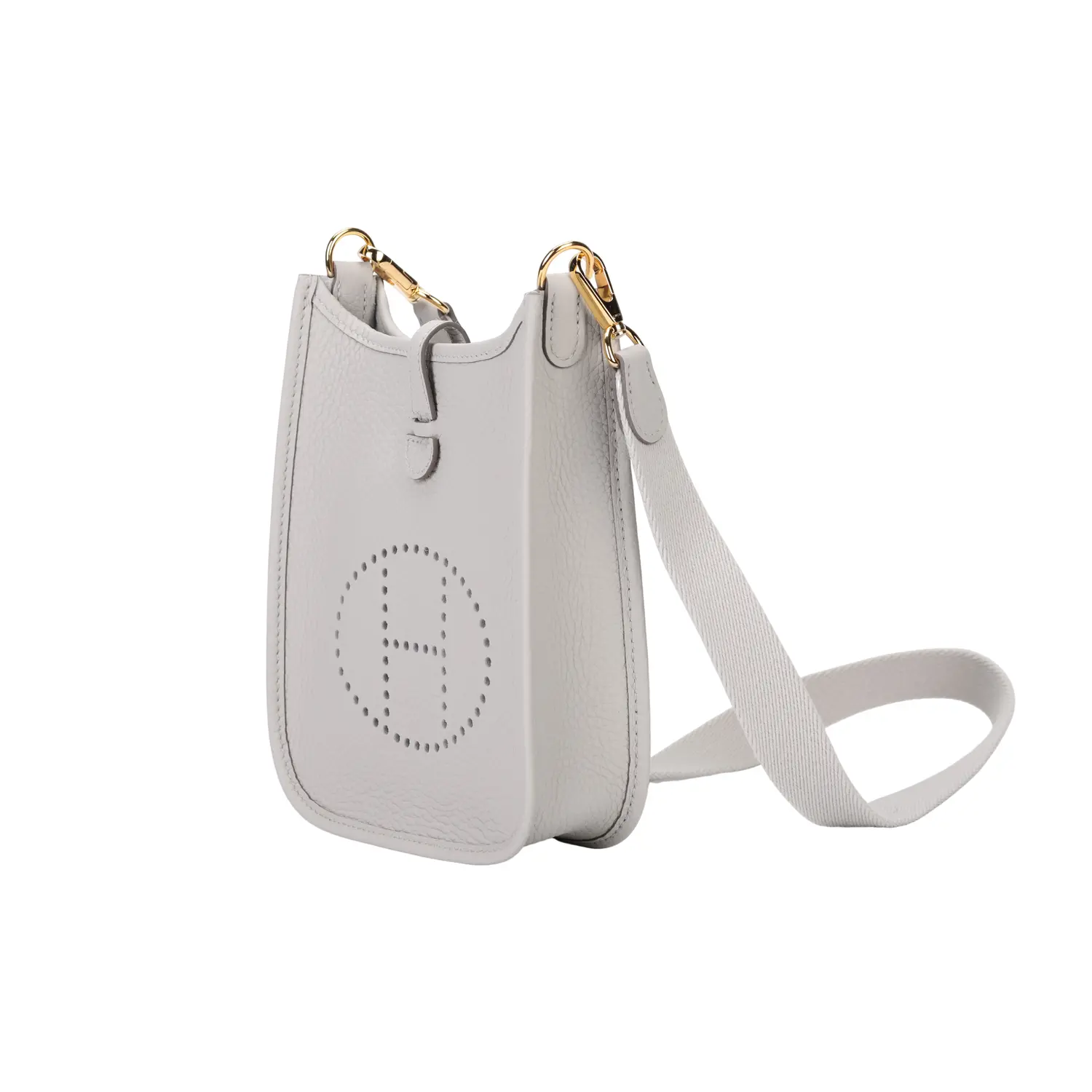 HERMES Сумка через плечо Evelyne Clemence из коровьей кожи, мини кроссбод для женщин, 8L, цвет Beton Concrete Gray — фото 2