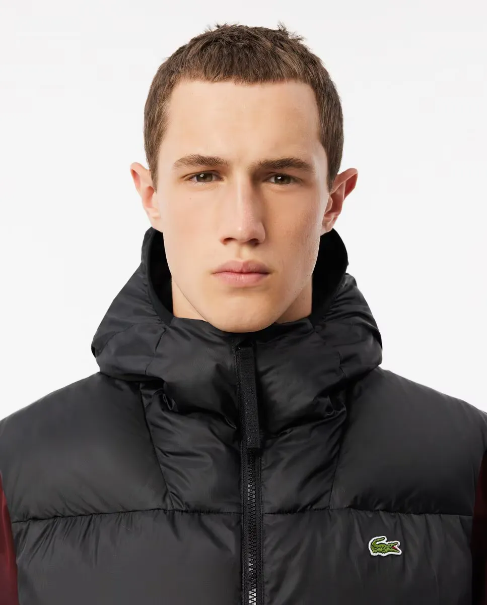 Мужской водонепроницаемый пуховый жилет Lacoste, чёрный — фото 3