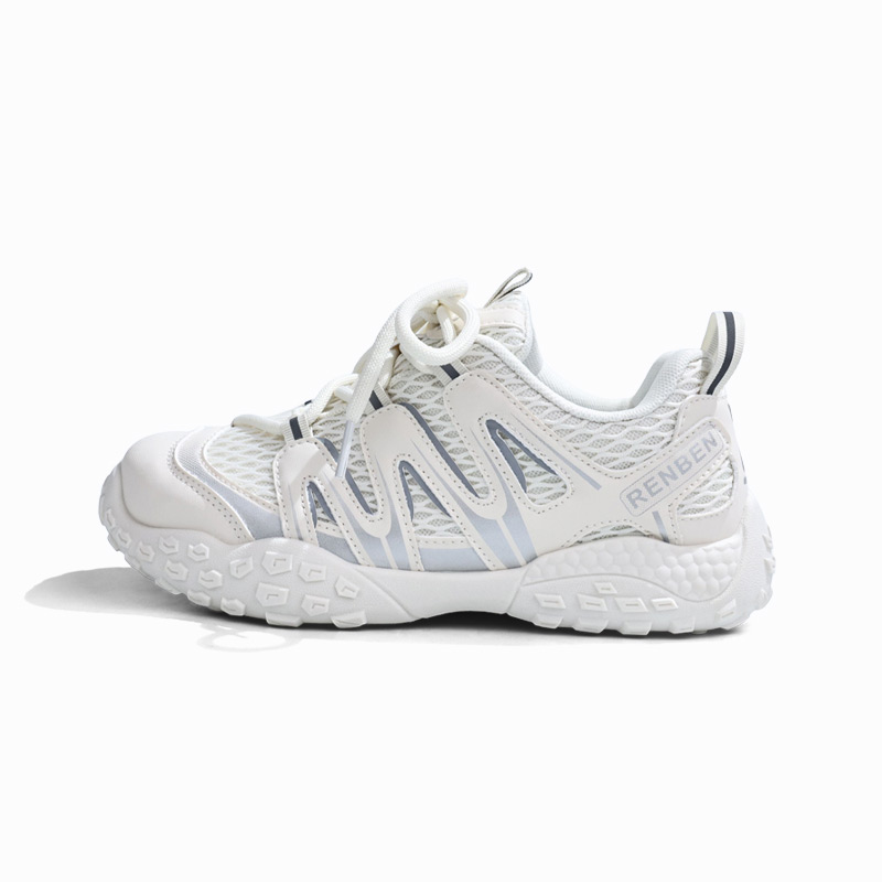 

Стойкие к скольжению, износостойкие, дышащие низкие туристические ботинки Women's Beige Gray RENBEN, бежевый