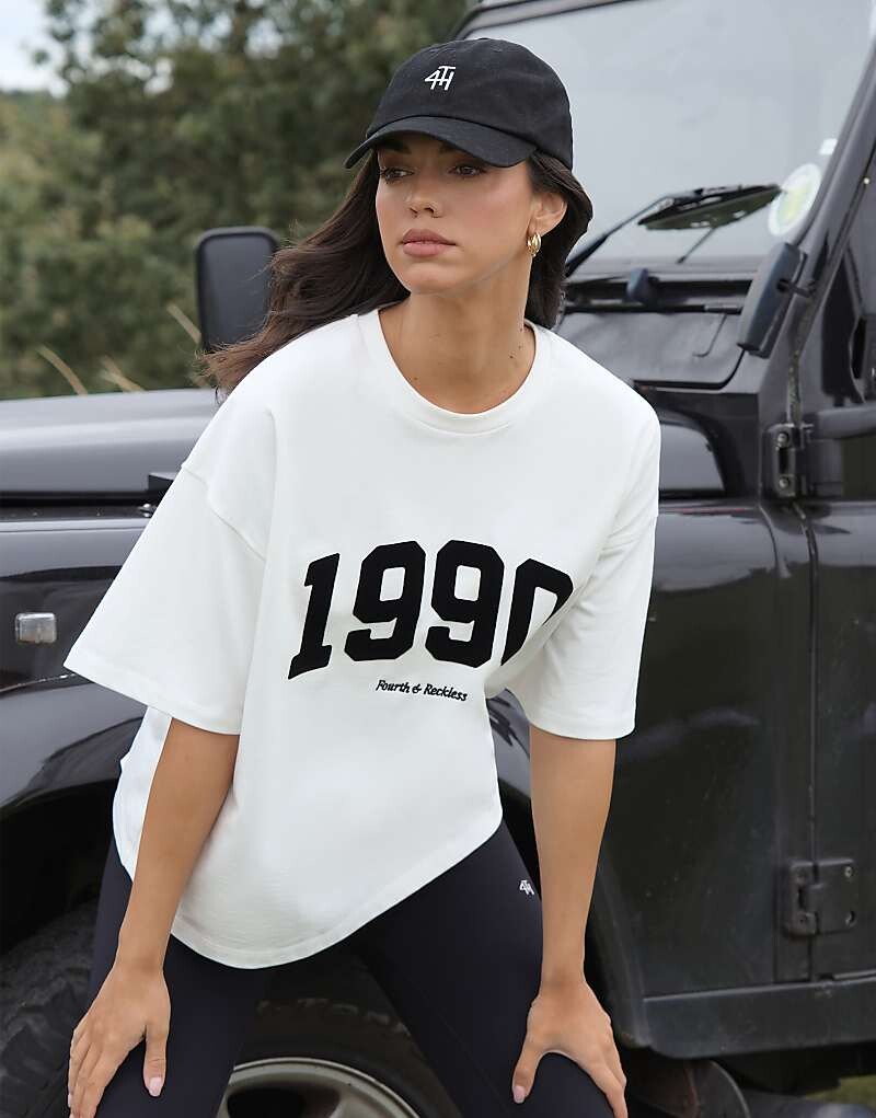 

4th & Reckless – Oran – футболка Oversize цвета Haferbeige
