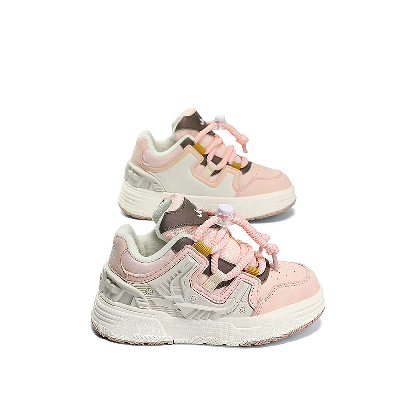 Детские кроссовки для скейтбординга Kids Low-top Pink/Yellow Jeep, розовый — фото 4