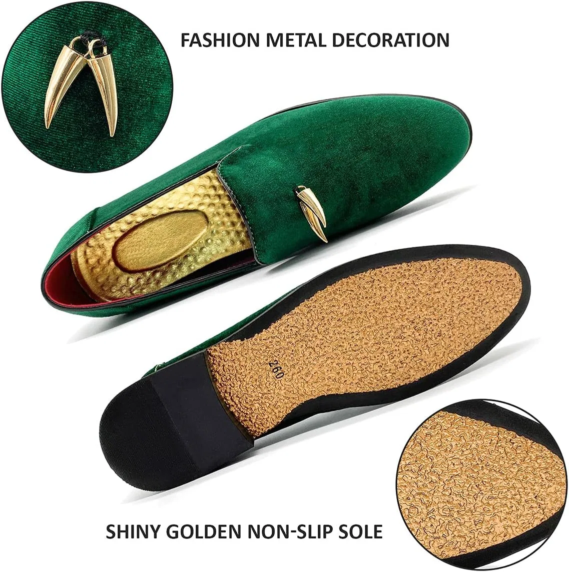 Лоферы мужские CMM Penny Loafers, зеленый — фото 4