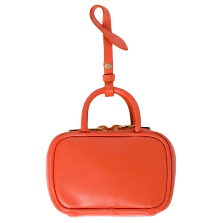 MIU MIU Кожаный аксессуар для сумки женский оранжевый, Orange — фото 3