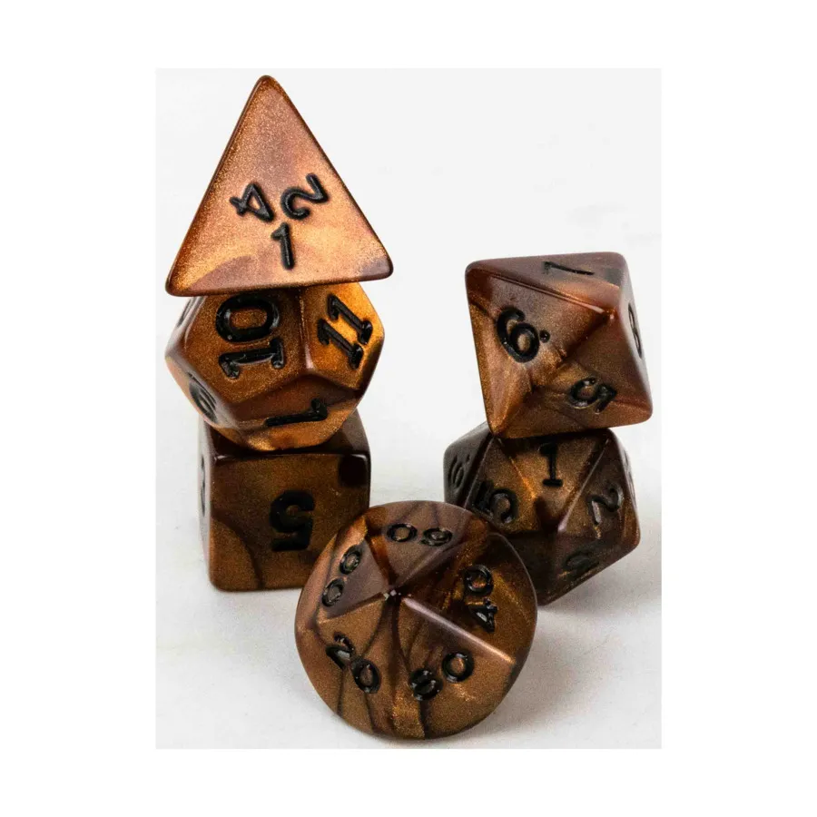 

Poly Set Бронзовый с черным (6), Dice - Pearlized