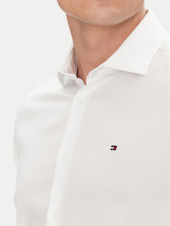 Рубашка облегающего кроя MW0MW39282 Tommy Hilfiger, белый — фото 4