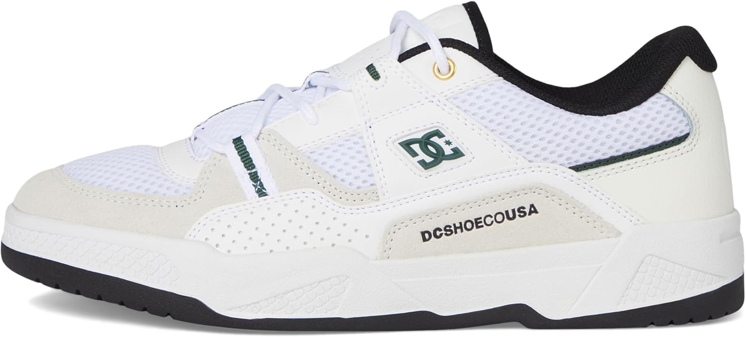 Мужские кеды для скейтборда DC Shoes Construct, белый/черный/зеленый — фото 4