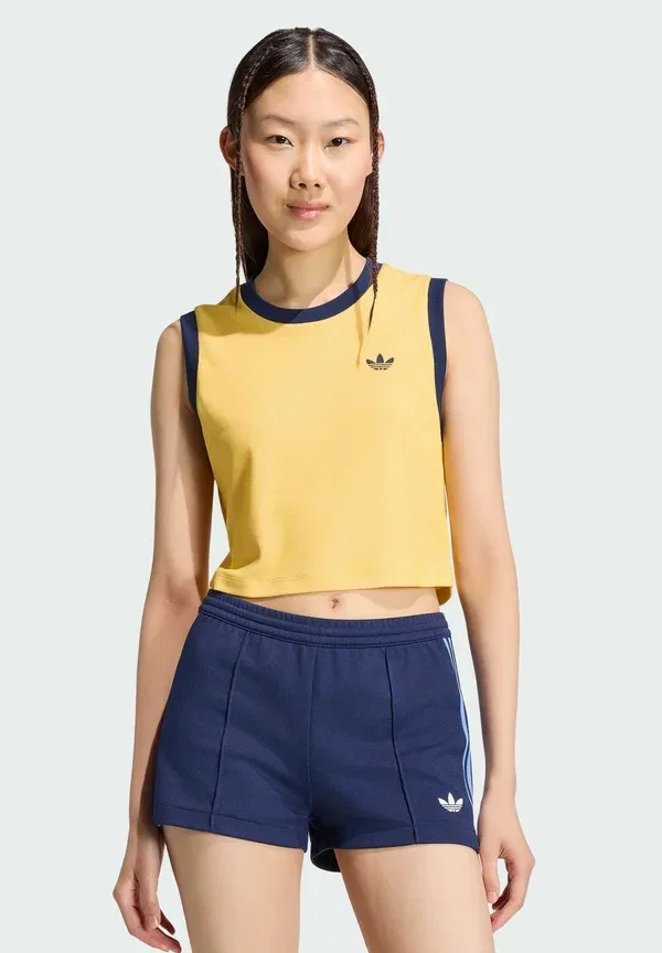Топ-майка Adidas Originals Heather, тёплая ваниль/ночной индиго
