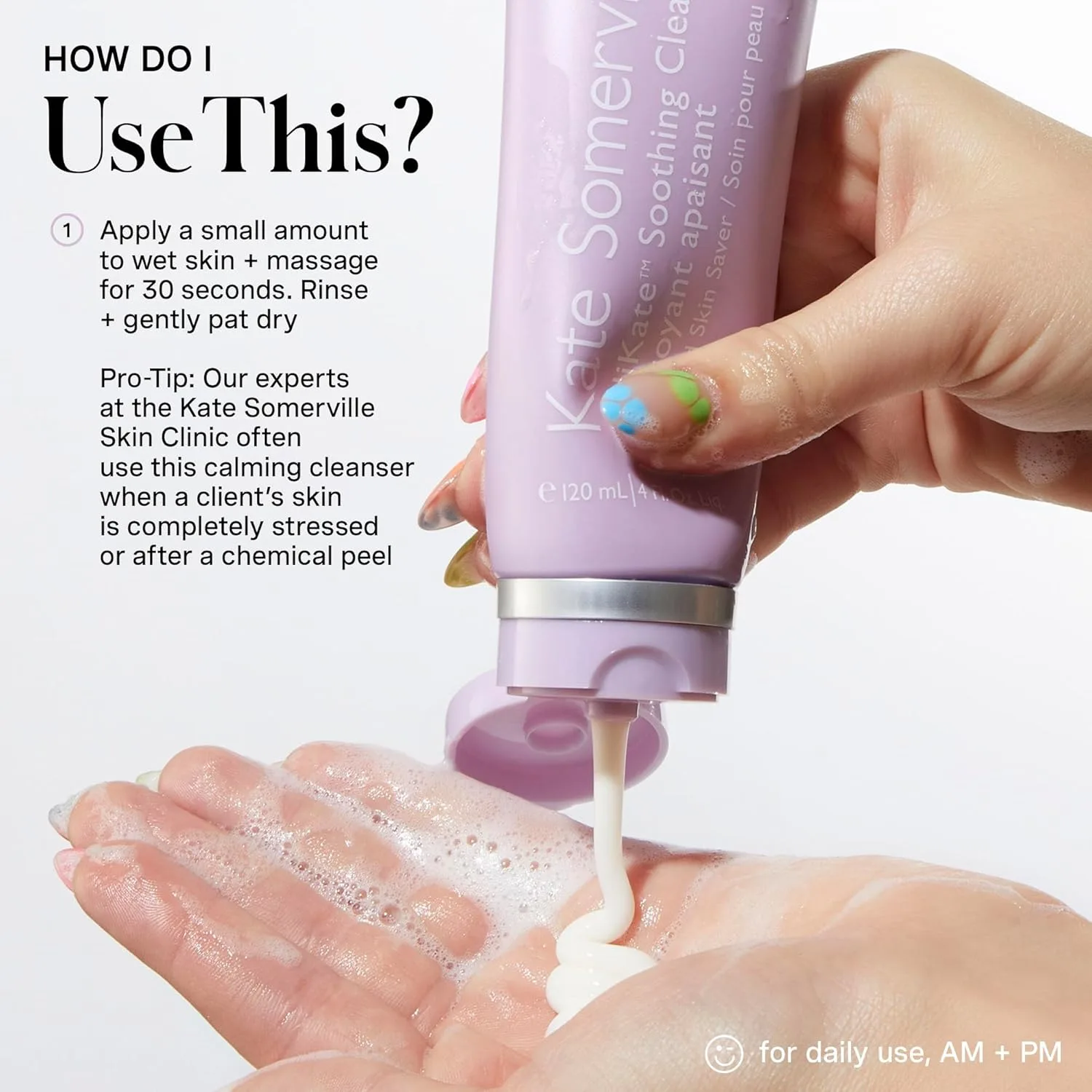 Kate Somerville DeliKate Soothing Cleanser - увлажняющее средство для умывания чувствительной кожи, клинически доказано снимает покраснение, раздражение и стянутость, 118 мл (набор из 3 шт) — фото 4