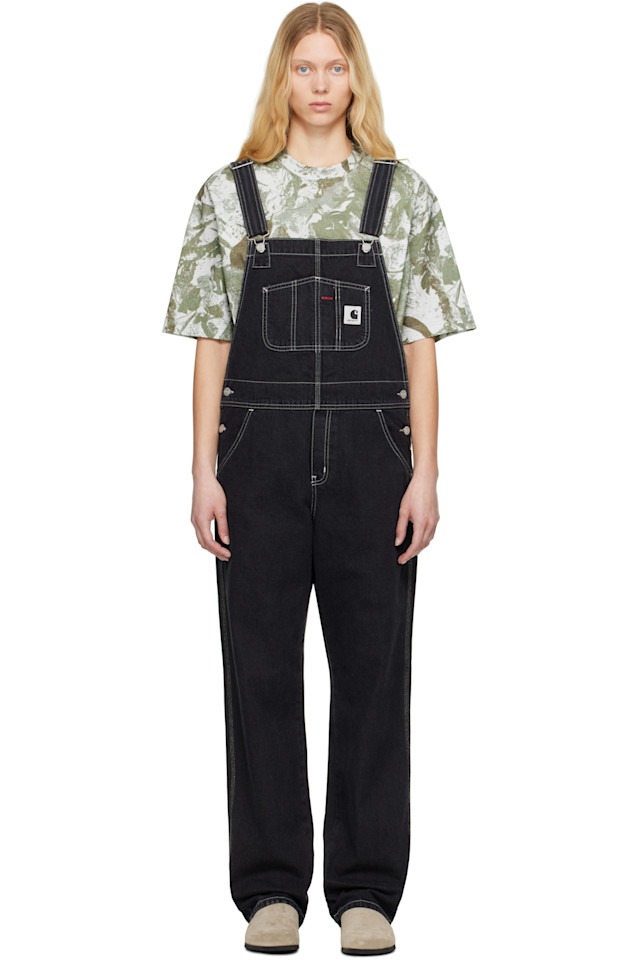 

Прямые джинсовые комбинезон с нагрудником Carhartt Work In Progress, черный