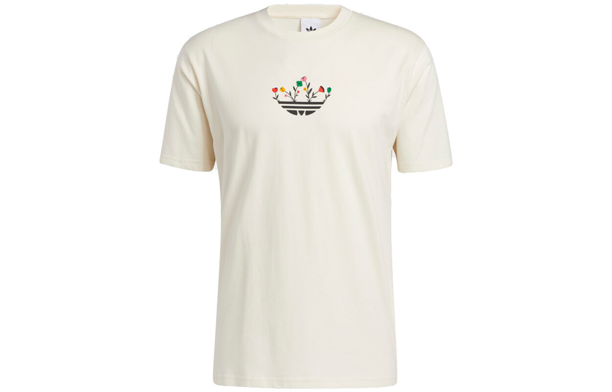 

Футболка с трилистником для мужчин Off White Adidas Originals, кремовый