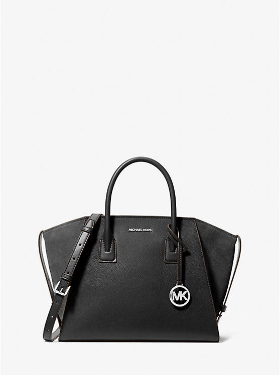

Большая сумка Avril из кожи и замши Michael Kors, черный