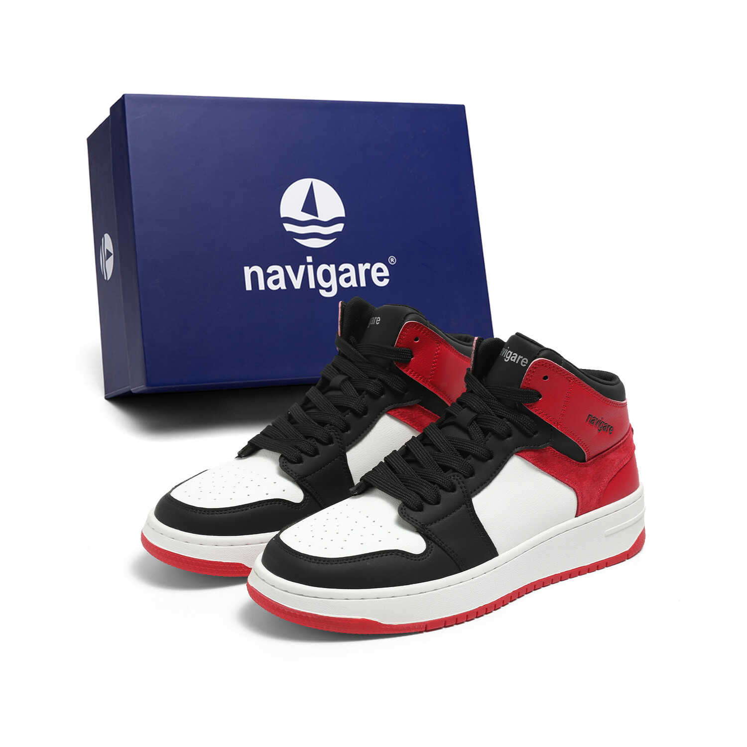 Кроссовки NAVIGARE Vintage Basketball Shoes Men Mid-top, серый/белый — фото 2