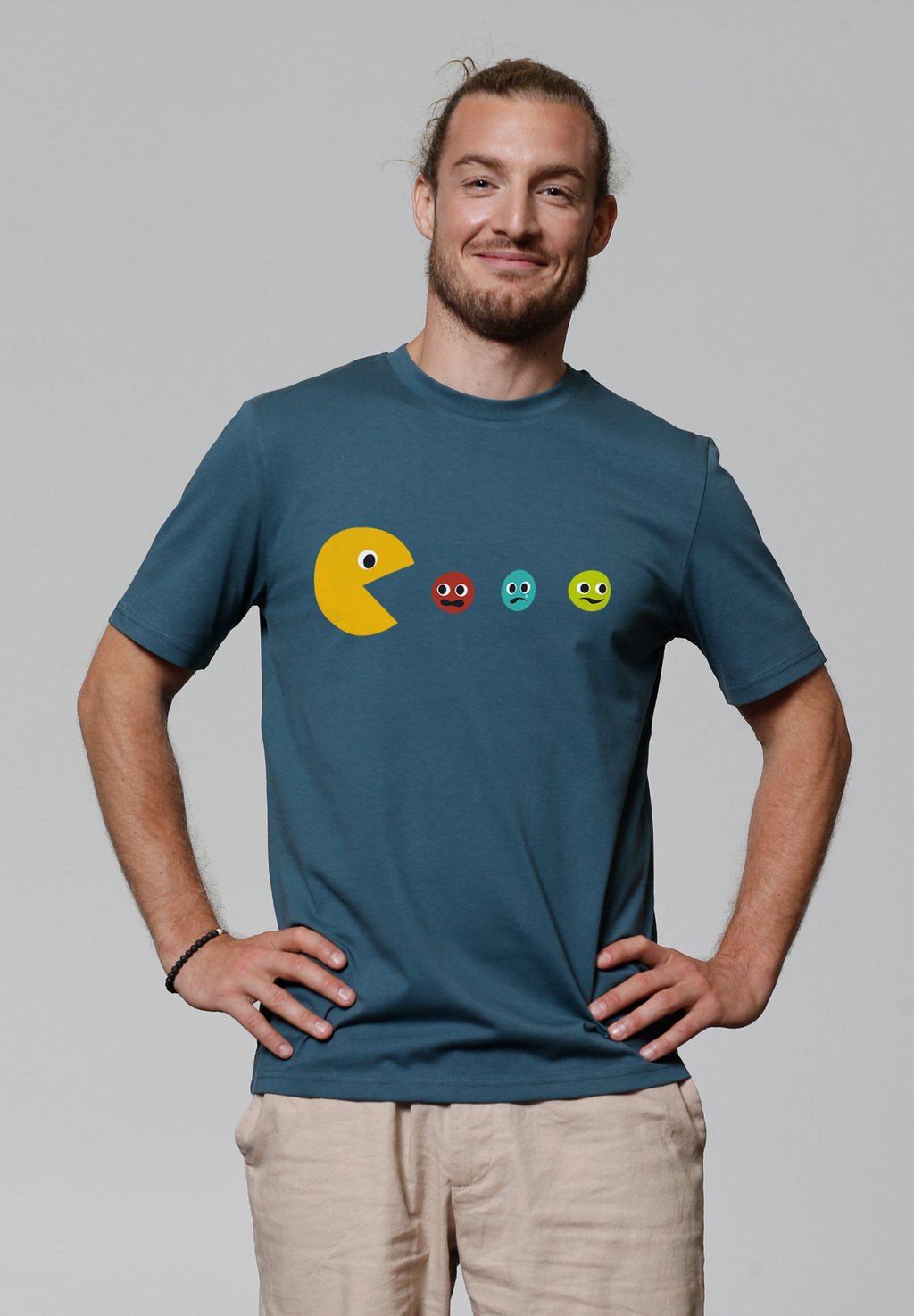 

Футболка с принтом PACMÄNNCHEN watapparel, бирюзовый