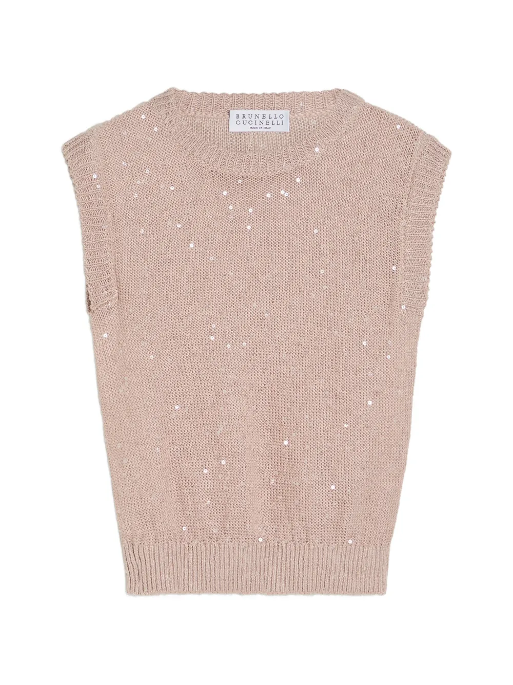 

Трикотажный топ Brunello Cucinelli Kids, розовый