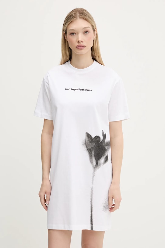

Хлопковое платье Karl Lagerfeld Jeans, белый