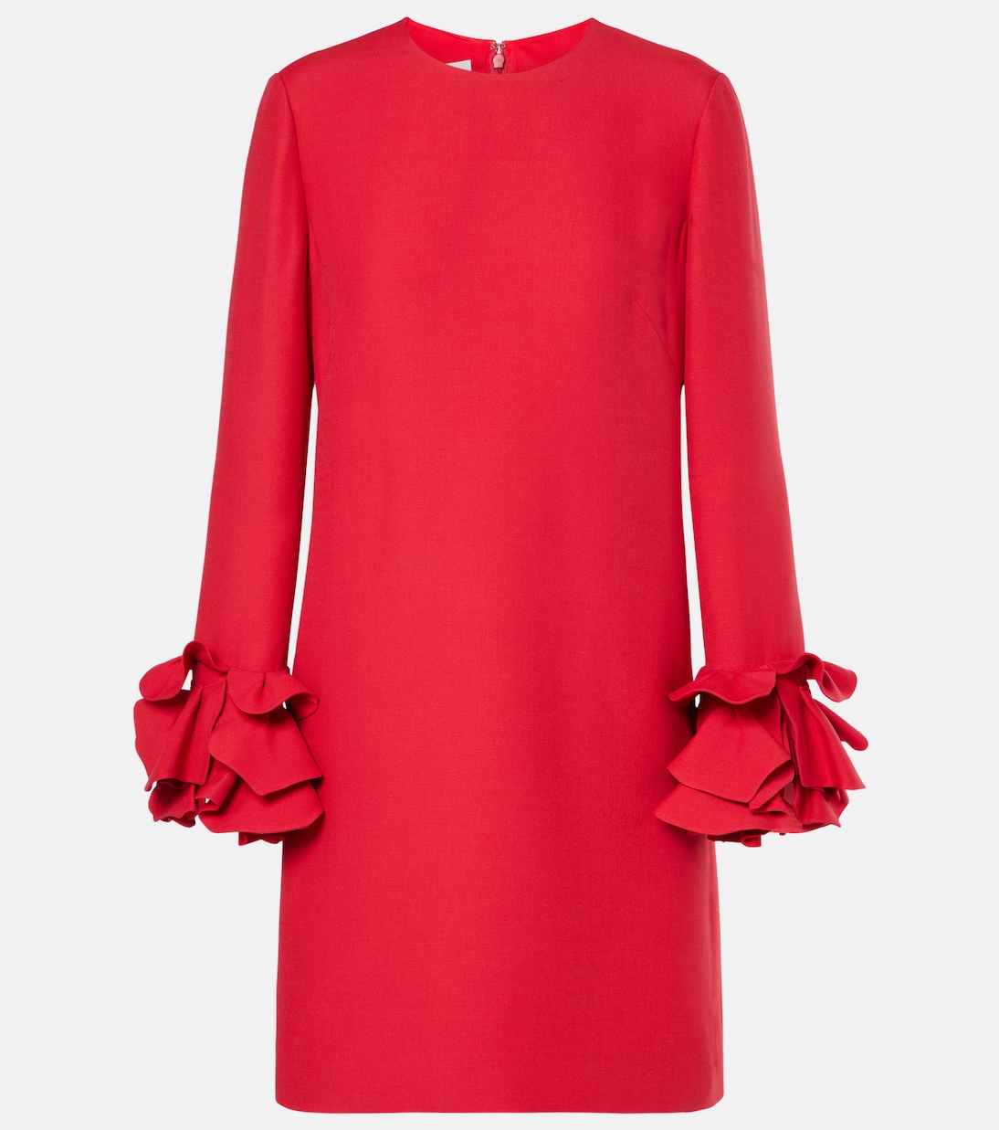

Мини-платье с оборками Crepe Couture Valentino, Rosso