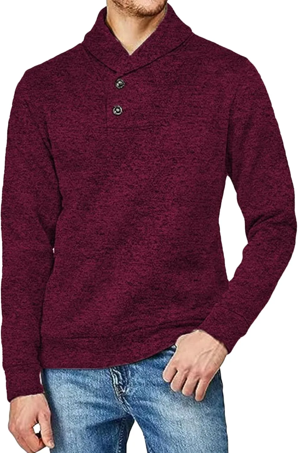 Мужской вязаный свитер с V-образным вырезом и косой Slim Fit