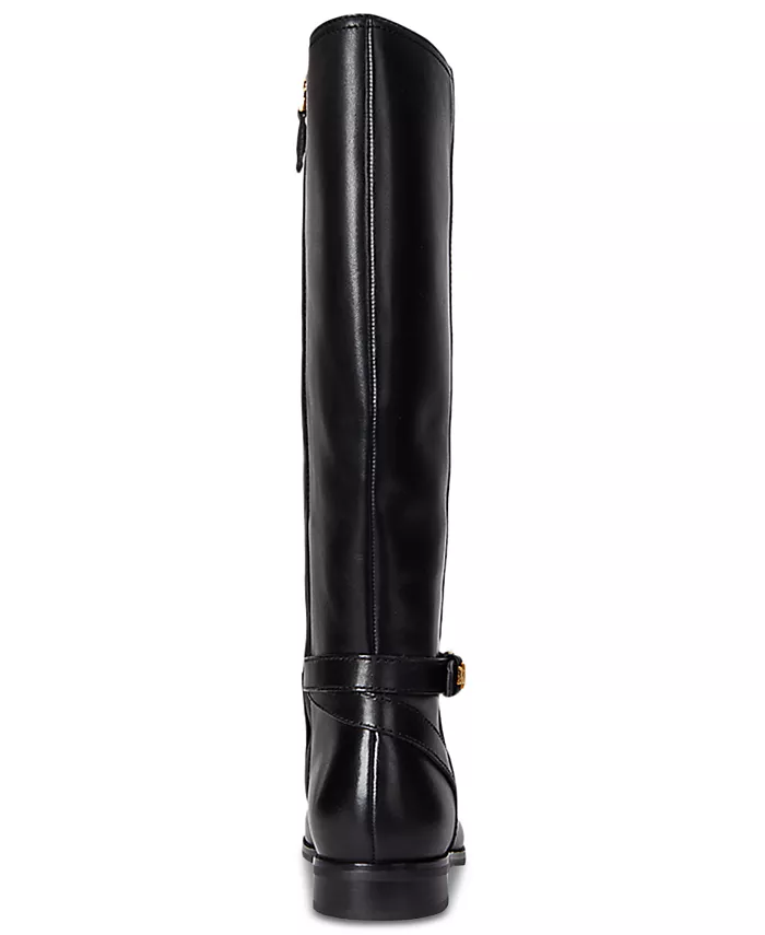 Женские высокие сапоги Brooke II из состаренной кожи Lauren Ralph Lauren, черный — фото 3