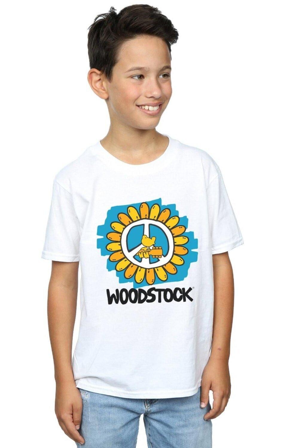 

Футболка «Цветочный мир» Woodstock, белый